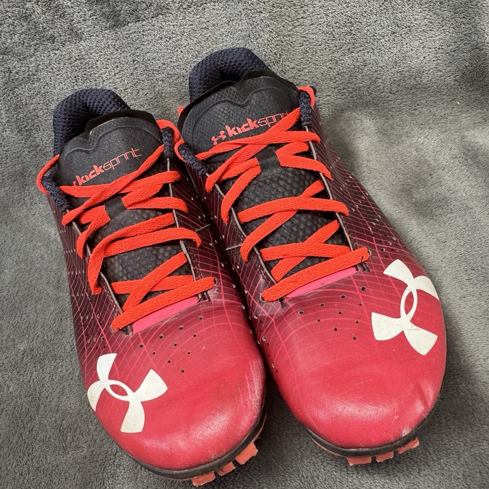Under Armour Sprint Spikes 3022002-600 Red Black Men's Size 10 Track Running‎